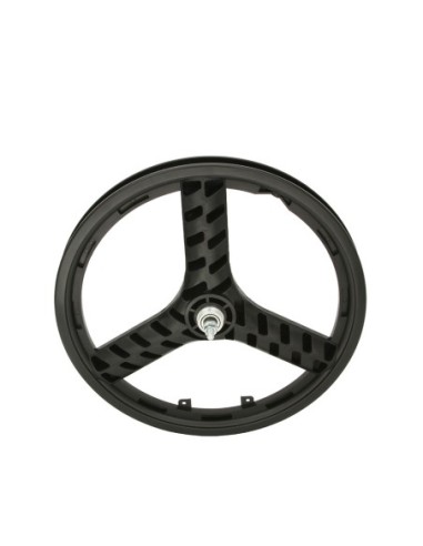 20 Plastic 3-Spoke Free Wheel 3/8 Axle Black.